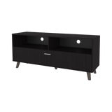 Rack de TV Patrick Wengue 139x59cm Pata TV Hasta 60 Pulgadas con Cuatro Compartimientos - MUEBLES DE TV | Bylmo