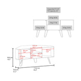 Rack de TV Lancaster Wengue 115x50cm Pata TV Hasta 50 Pulgadas con Cuatro Compartimientos - MUEBLES DE TV | Bylmo