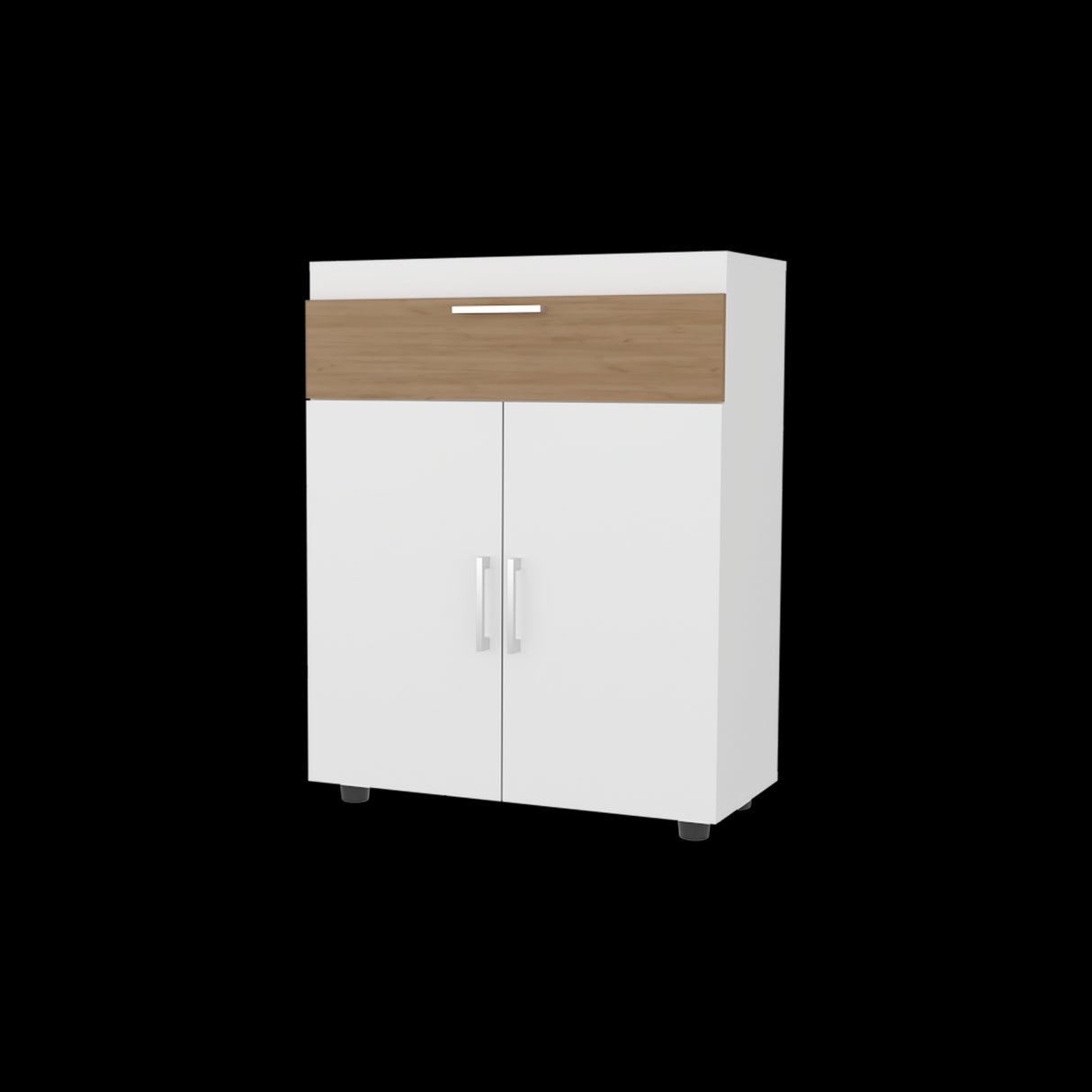 Zapatero Belton Blanco y Fresno 70.6x90cm de Cuatro Niveles Para Diez Pares - ZAPATEROS | Bylmo