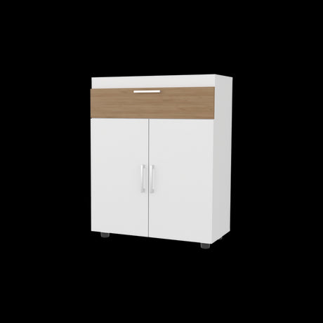 Zapatero Belton Blanco y Fresno 70.6x90cm de Cuatro Niveles Para Diez Pares - ZAPATEROS | Bylmo