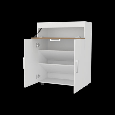 Zapatero Belton Blanco y Fresno 70.6x90cm de Cuatro Niveles Para Diez Pares - ZAPATEROS | Bylmo