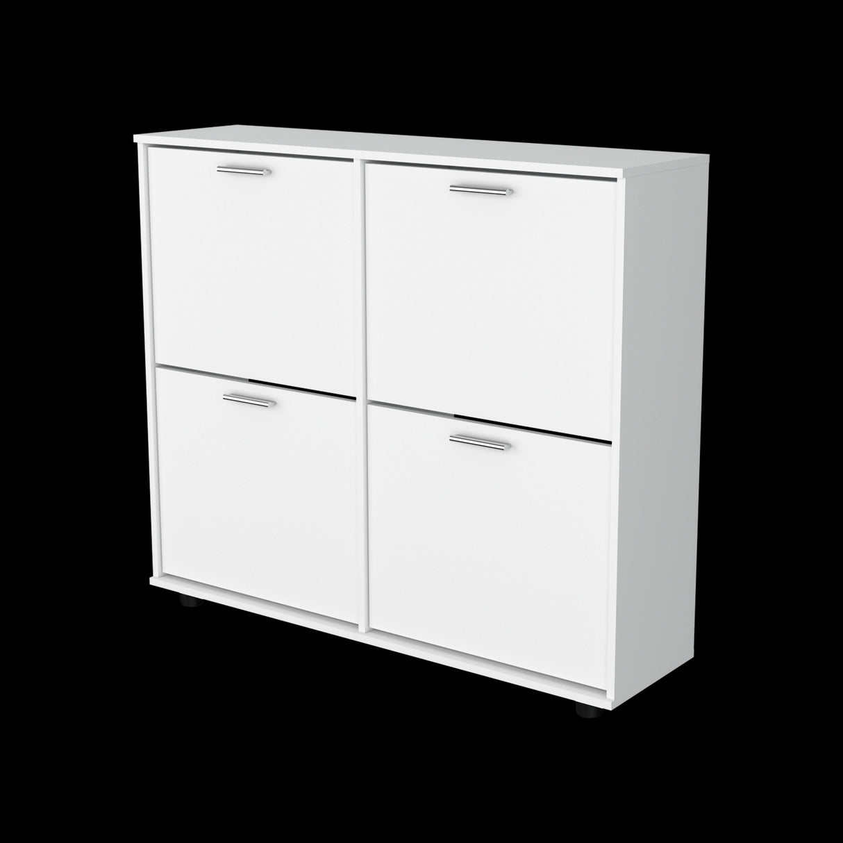 Zapatero Opal Blanco 110x96.5cm de Dos Niveles Para Dieciséis Pares - ZAPATEROS | Bylmo
