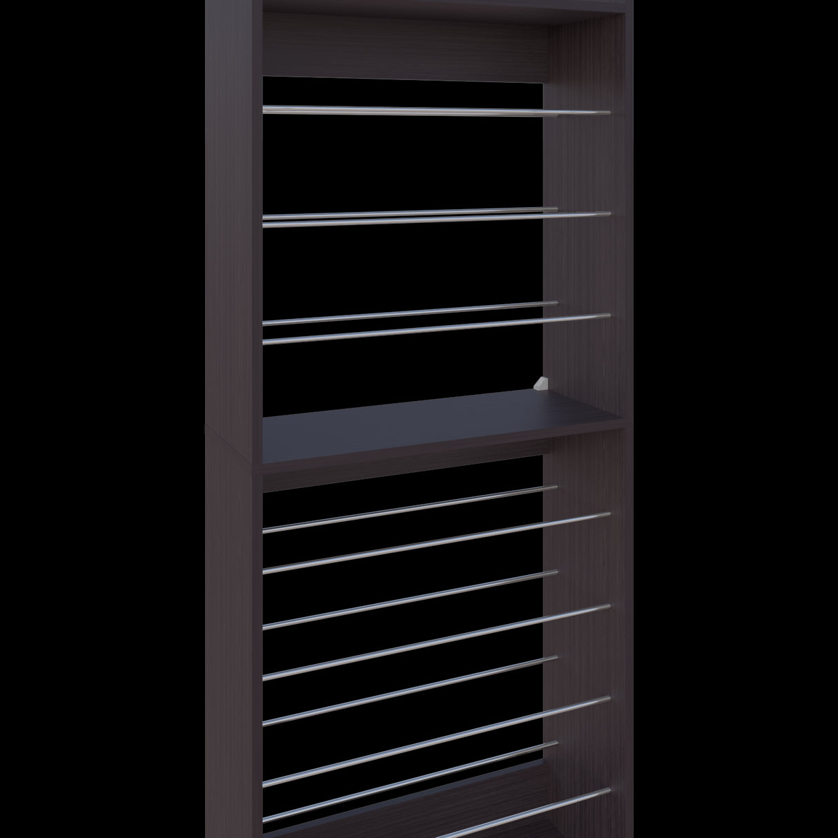 Zapatero Ronald Wengue 63x165.6cm de Nueve Niveles Para Veintisiete Pares - ZAPATEROS | Bylmo