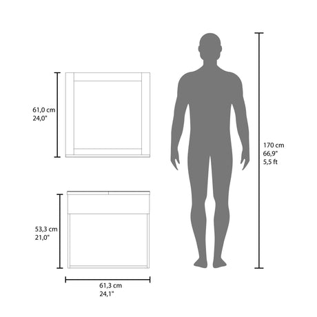 Set Mueble para Lavamanos con Espejo Flotante Blake Blanco 61.3x53.3cm Individual con Lavamanos - MUEBLES PARA LAVAMANOS | Bylmo