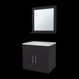 Set Mueble para Lavamanos con Espejo Flotante Blake Wengue 61.3x53.3cm Individual con Lavamanos - MUEBLES PARA LAVAMANOS | Bylmo
