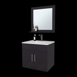 Set Mueble para Lavamanos con Espejo Flotante Blake Wengue 61.3x53.3cm Individual con Lavamanos - MUEBLES PARA LAVAMANOS | Bylmo