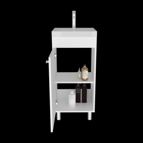 Mueble para Lavamanos Rivera Blanco 40x84cm Individual con Lavamanos Integrado y sin Cajones - MUEBLES PARA LAVAMANOS | Bylmo