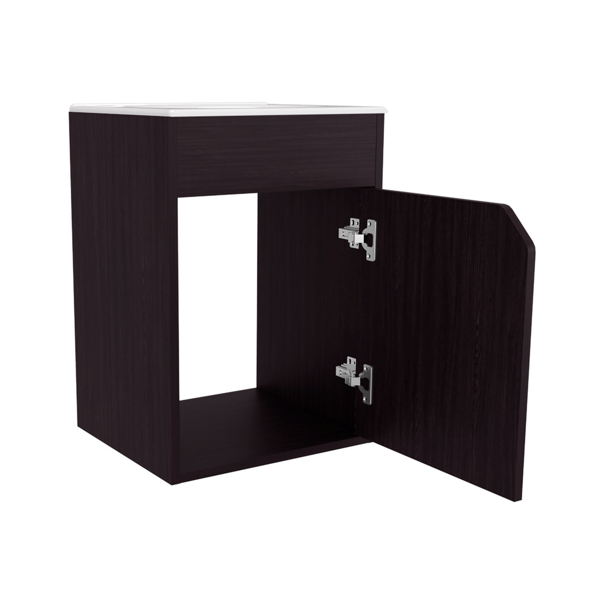 Mueble para Lavamanos Bethel Wengue 39.4x55cm Individual Flotante con Lavamanos Integrado y sin Cajones - MUEBLES PARA LAVAMANOS | Bylmo