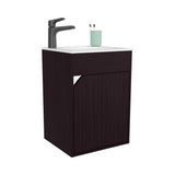 Mueble para Lavamanos Bethel Wengue 39.4x55cm Individual Flotante con Lavamanos Integrado y sin Cajones - MUEBLES PARA LAVAMANOS | Bylmo