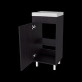 Mueble para Lavamanos Rivera Wengue 40x84cm Individual con Lavamanos Integrado y sin Cajones - MUEBLES PARA LAVAMANOS | Bylmo