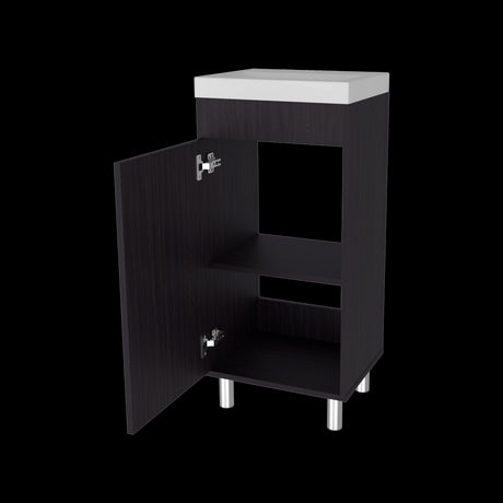 Mueble para Lavamanos Rivera Wengue 40x84cm Individual con Lavamanos Integrado y sin Cajones - MUEBLES PARA LAVAMANOS | Bylmo