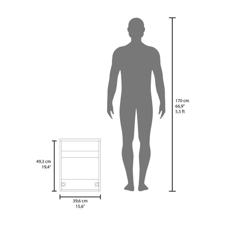 Mueble para Lavamanos Furman Blanco 39.6x49.3cm Individual Flotante con Lavamanos Integrado y sin Cajones - MUEBLES PARA LAVAMANOS | Bylmo