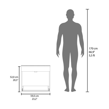 Mueble para Lavamanos Hatta Blanco 59x52cm Individual Flotante con Lavamanos Integrado y con Un Cajón - MUEBLES PARA LAVAMANOS | Bylmo