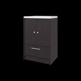 Mueble para Lavamanos Madison Wengue 60x89.7cm Individual con Lavamanos Integrado y con Un Cajón - MUEBLES PARA LAVAMANOS | Bylmo