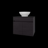 Mueble para Lavamanos Manchester Wengue 59.5x51.8cm Individual Flotante con Lavamanos Vessel y sin Cajones - MUEBLES PARA LAVAMANOS | Bylmo