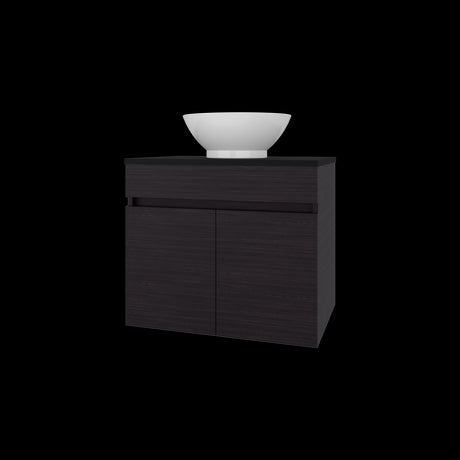 Mueble para Lavamanos Manchester Wengue 59.5x51.8cm Individual Flotante con Lavamanos Vessel y sin Cajones - MUEBLES PARA LAVAMANOS | Bylmo