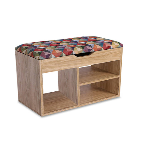 Zapatero Colors 80x46.5cm de Dos Niveles para Seis Pares con Asiento Integrado - ZAPATEROS | Bylmo