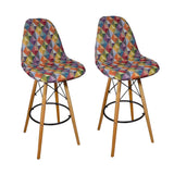 Set x 2 Sillas de Bar Eames Colors 46x110cm con Espaldar y con Asiento Ovalado - SILLAS Y BUTACOS | Bylmo
