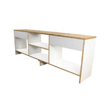 Mesa para TV Eco Plus Fresno y Colors 150x50cm Para TV Hasta 65 Pulgadas con Cuatro Compartimientos - MUEBLES DE TV | Bylmo