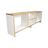 Mesa para TV Eco Plus Fresno y Colors 150x50cm Para TV Hasta 65 Pulgadas con Cuatro Compartimientos - MUEBLES DE TV | Bylmo