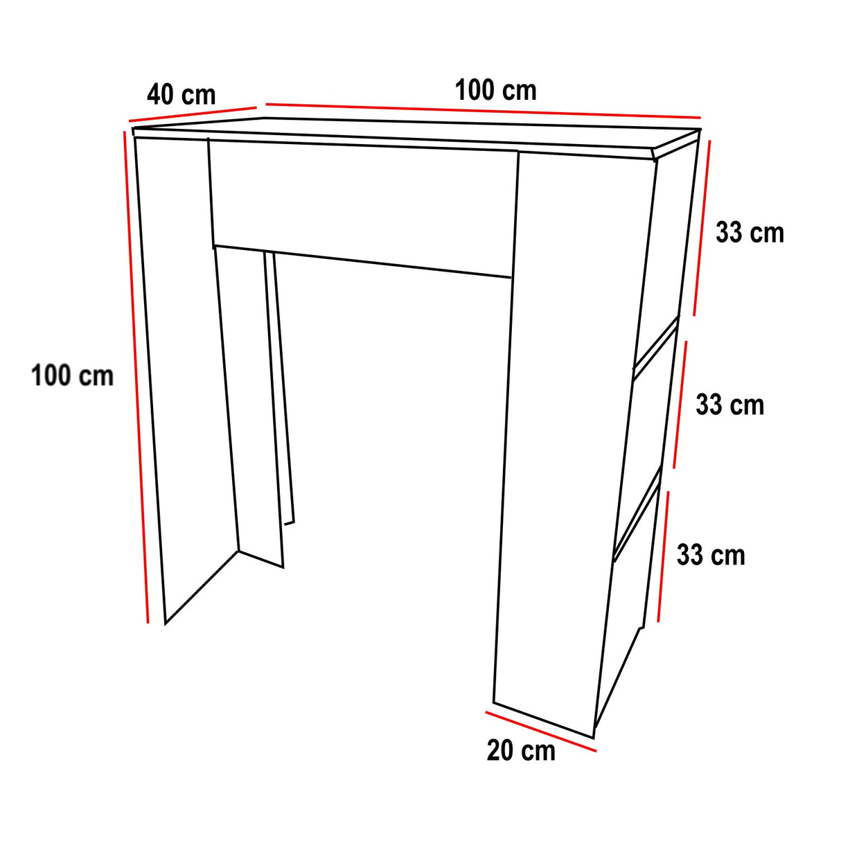 Combo Barra de Cocina Madrid Fresno y Madera 100x101cm con Tres Entrepaños y con Dos Sillas Bar - BARRAS Y MUEBLES AUXILIARES | Bylmo