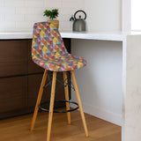Combo Barra de Cocina Madrid Fresno y Colors 100x101cm con Tres Entrepaños y con Dos Sillas Bar Eames - BARRAS Y MUEBLES AUXILIARES | Bylmo