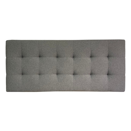 Combo Cabecero Dreams Gris y Blanco 140x60cm Abullonado para Cama Doble con Dos Mesas de Noche - CABECEROS | Bylmo