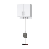 Organizador de Aseo Kymo Blanco 67x69.2cm Flotante con Dos Puertas - MUEBLES DE ASEO Y ROPAS | Bylmo