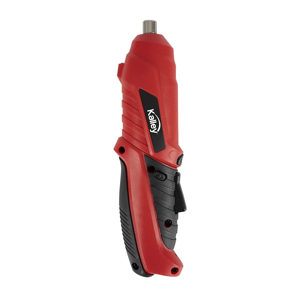 Destornillador Eléctrico Kalley Rojo y Negro 4.49x6.45cm De Bateria Recargable con Conexión USB Tipo C