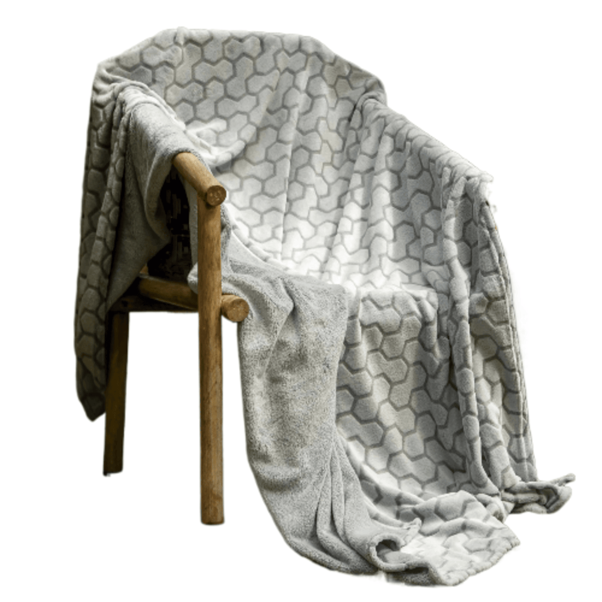 Cobija Flannel Fleece Gris 160x230cm Térmica Ultrasuave - COBIJAS Y MANTAS | Bylmo