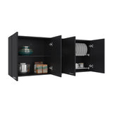 Gabinete de Cocina Portofino Wengue 150x60cm Con Cuatro Cajones cn Espacio para Extractor y con Locero - MUEBLES SUPERIORES DE COCINA | Bylmo