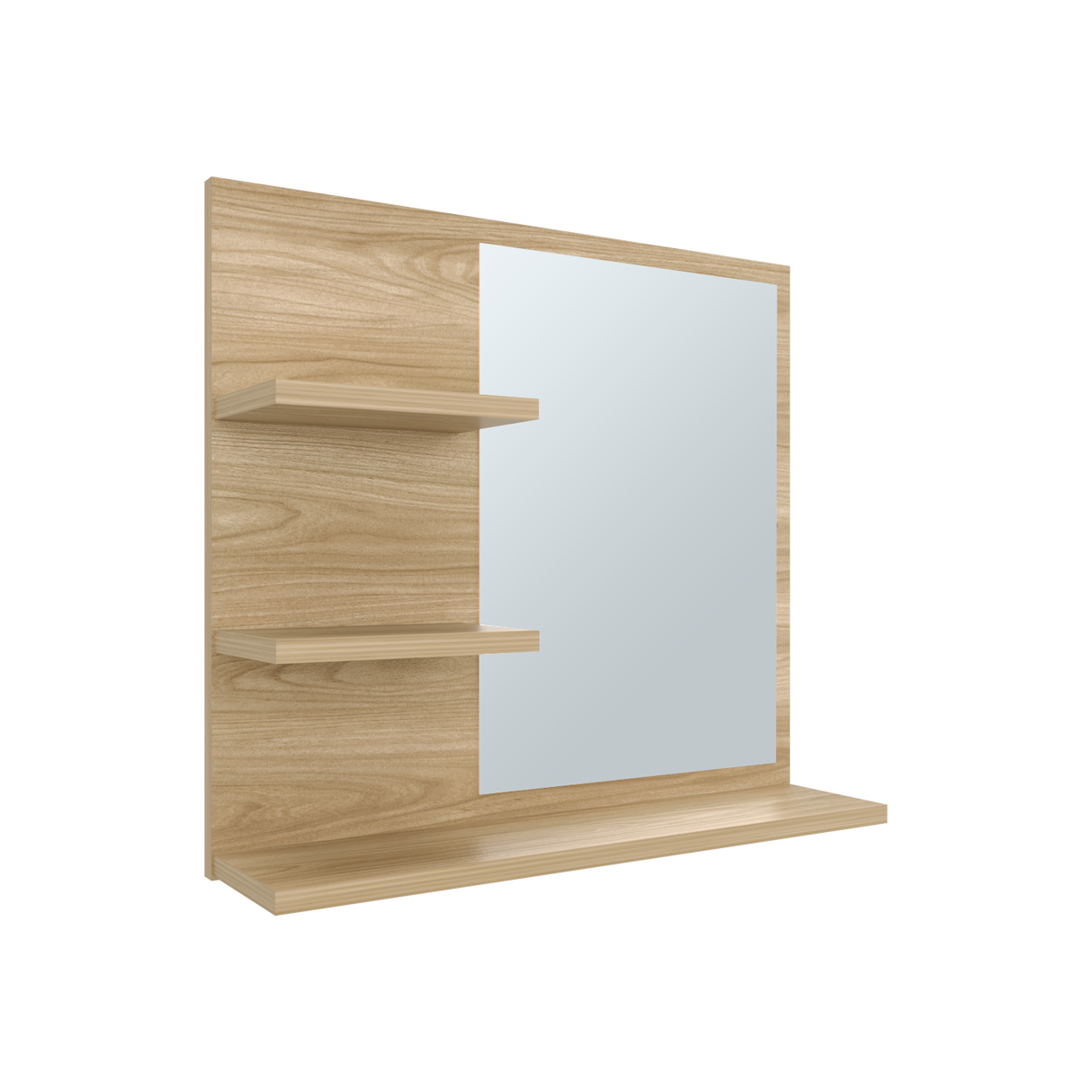 Gabinete de Baño Weston Fresno 47.9x52.7cm Cuadrado con Dos Entrepaños y con Espejo - GABINETES DE BANHO | Bylmo