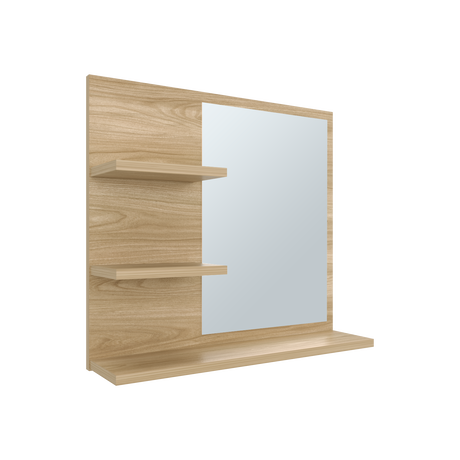 Gabinete de Baño Weston Fresno 47.9x52.7cm Cuadrado con Dos Entrepaños y con Espejo - GABINETES DE BANHO | Bylmo