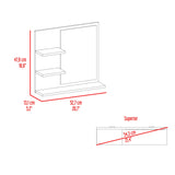 Gabinete de Baño Weston Fresno 47.9x52.7cm Cuadrado con Dos Entrepaños y con Espejo - GABINETES DE BANHO | Bylmo