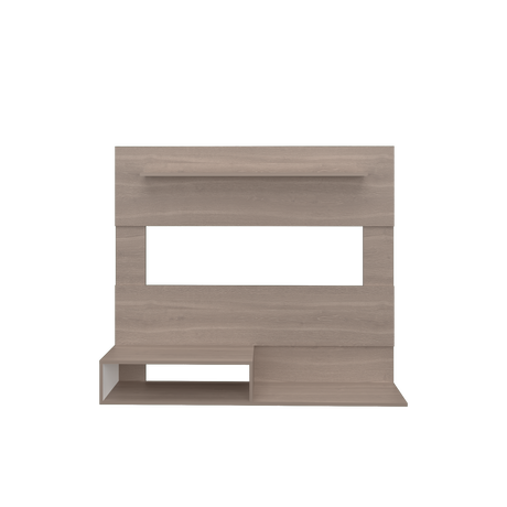 Panel de TV Beijing Bardolino y Blanco 140x120cm Para TV Hasta 55 Pulgadas con Cinco Compartimientos - MUEBLES DE TV | Bylmo