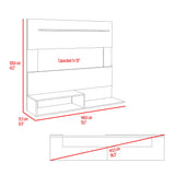 Panel de TV Beijing Milan y Wengue 140x120cm Para TV Hasta 55 Pulgadas con Cinco Compartimientos - MUEBLES DE TV | Bylmo