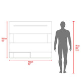 Panel de TV Beijing Milan y Wengue 140x120cm Para TV Hasta 55 Pulgadas con Cinco Compartimientos - MUEBLES DE TV | Bylmo