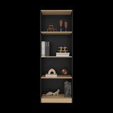 Estantería Home Wengue y Fresno 62.8x180.6cm Rectangular con Cuatro Compartimientos y con Tres Entrepaños - BIBLIOTECAS Y ESTANTERIAS | Bylmo