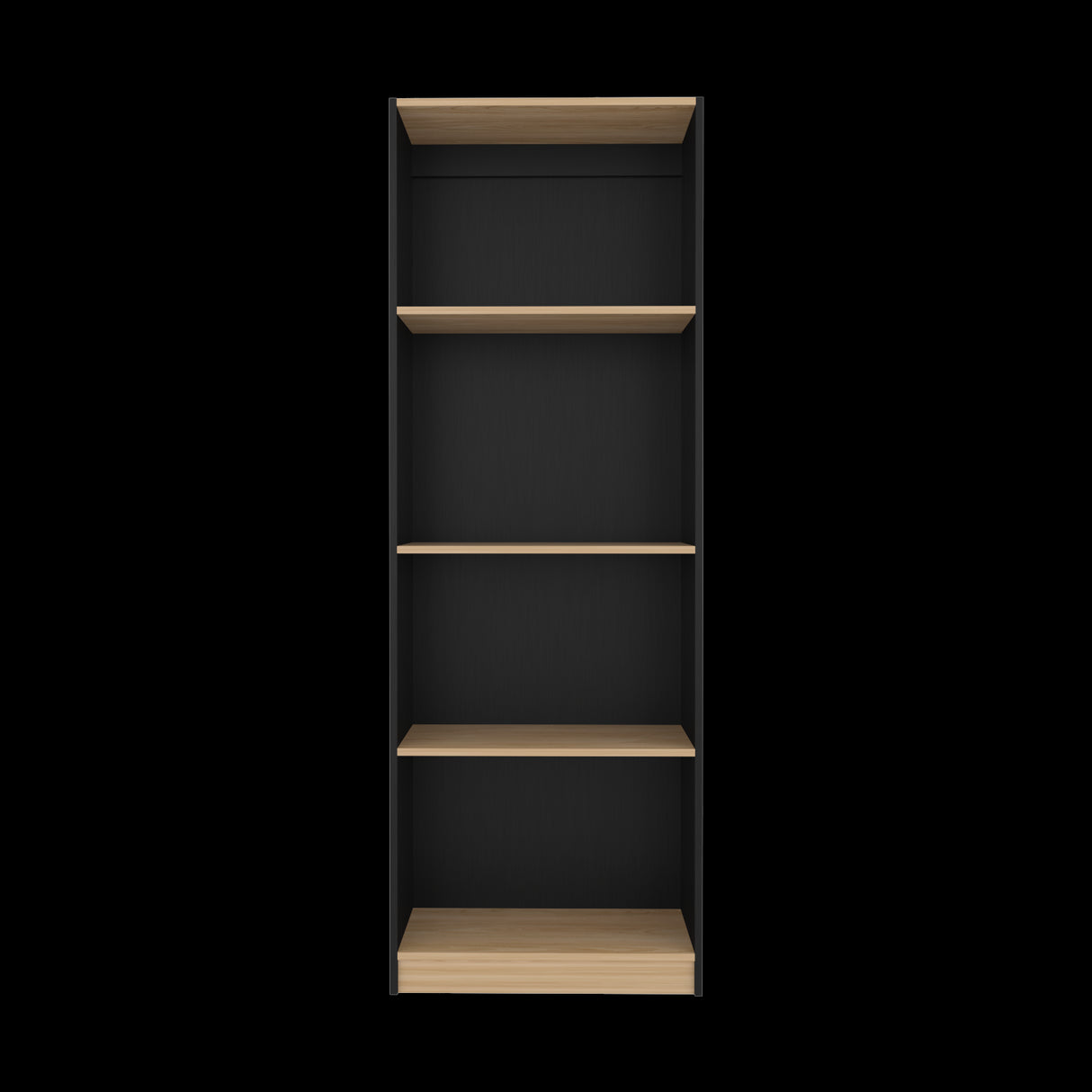 Estantería Home Wengue y Fresno 62.8x180.6cm Rectangular con Cuatro Compartimientos y con Tres Entrepaños - BIBLIOTECAS Y ESTANTERIAS | Bylmo