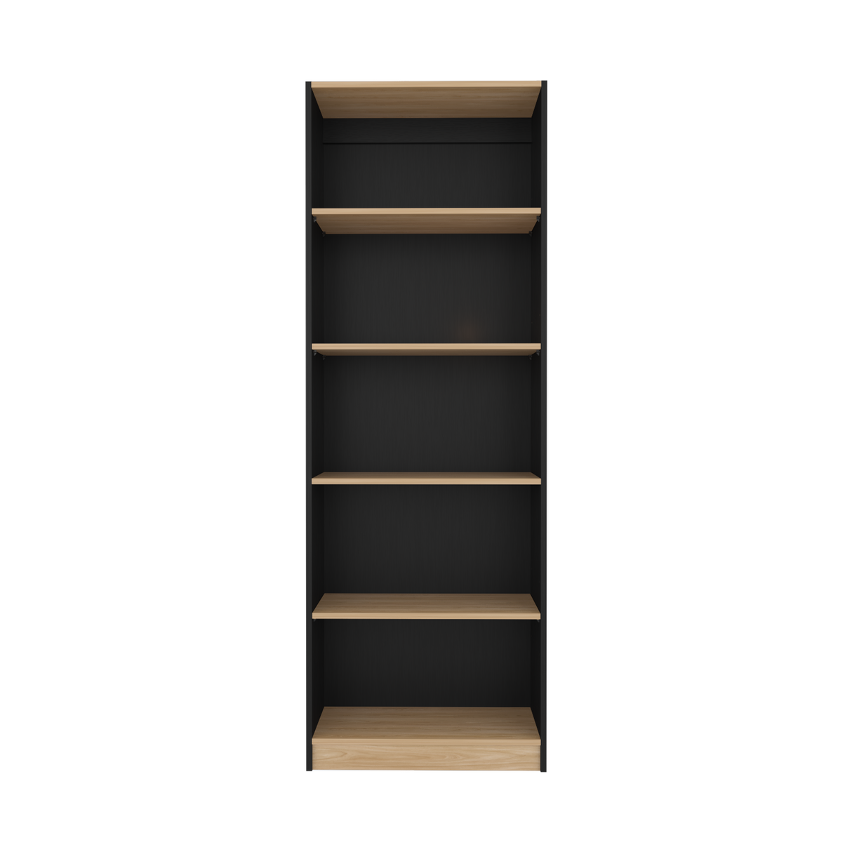 Estantería Home Wengue y Fresno 62.8x180.6cm Rectangular con Cinco Compartimientos y con Cuatro Entrepaños - BIBLIOTECAS Y ESTANTERIAS | Bylmo