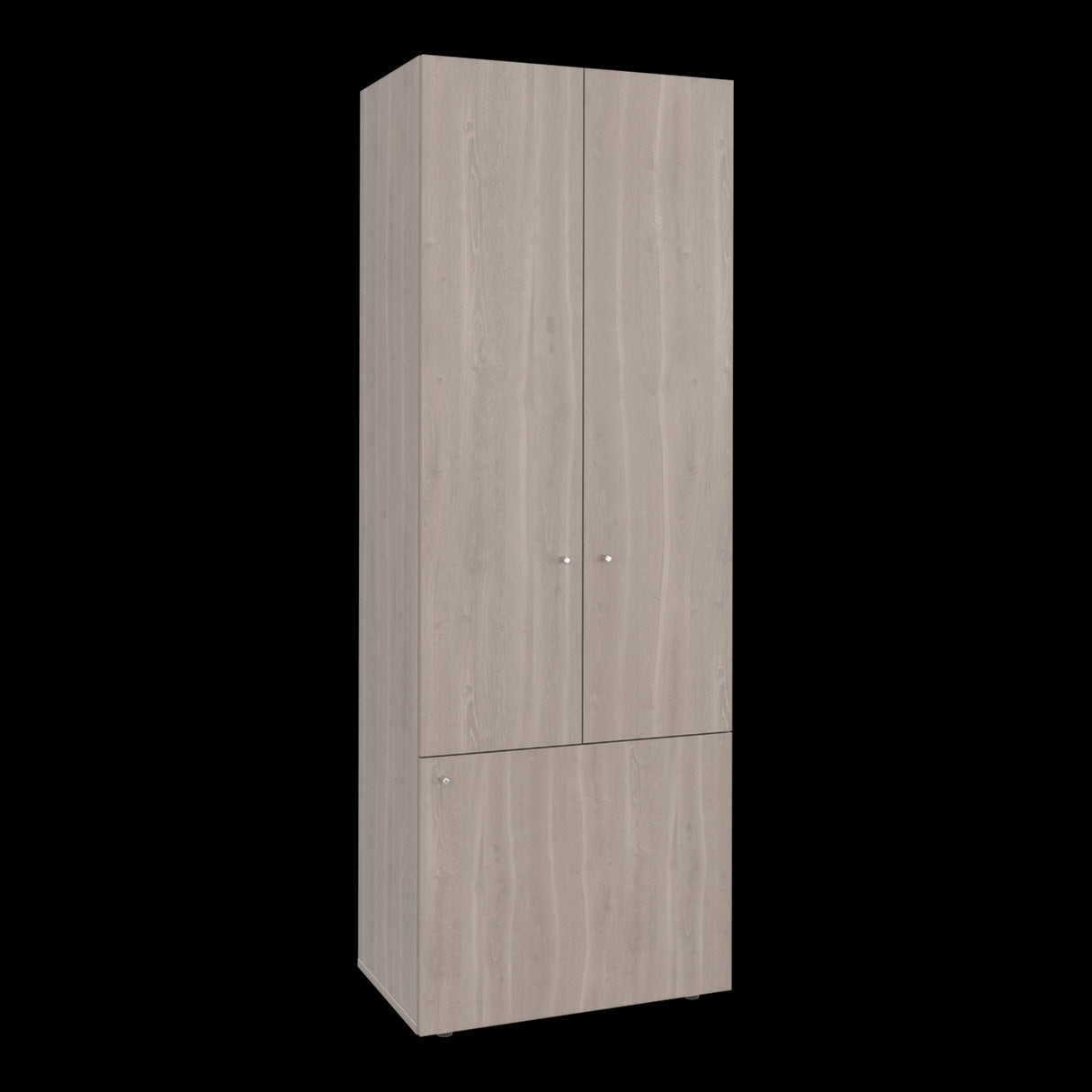 Closet Tuhogar Bardolino y Blanco 60x170cm con Cuatro Compartimientos y con Tres Puertas - CLOSETS | Bylmo