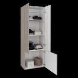 Closet Tuhogar Bardolino y Blanco 60x170cm con Cuatro Compartimientos y con Tres Puertas - CLOSETS | Bylmo