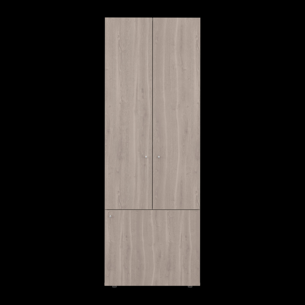 Closet Tuhogar Bardolino y Blanco 60x170cm con Cuatro Compartimientos y con Tres Puertas - CLOSETS | Bylmo