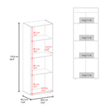 Closet Tuhogar Bardolino y Blanco 60x170cm con Cuatro Compartimientos y con Tres Puertas - CLOSETS | Bylmo
