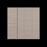 Closet Antalya Bardolino y Blanco 200.1x200cm con Diez Compartimientos y con Cinco Puertas - CLOSETS | Bylmo