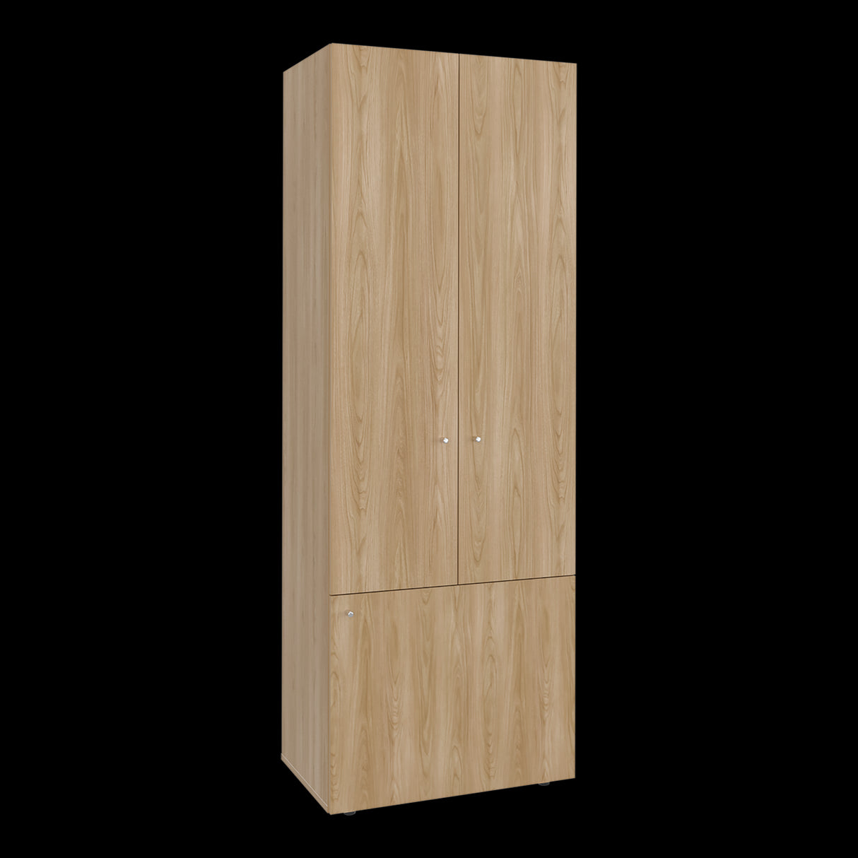 Closet Tuhogar Fresno y Blanco 60x170cm con Cuatro Compartimientos y con Tres Puertas - CLOSETS | Bylmo