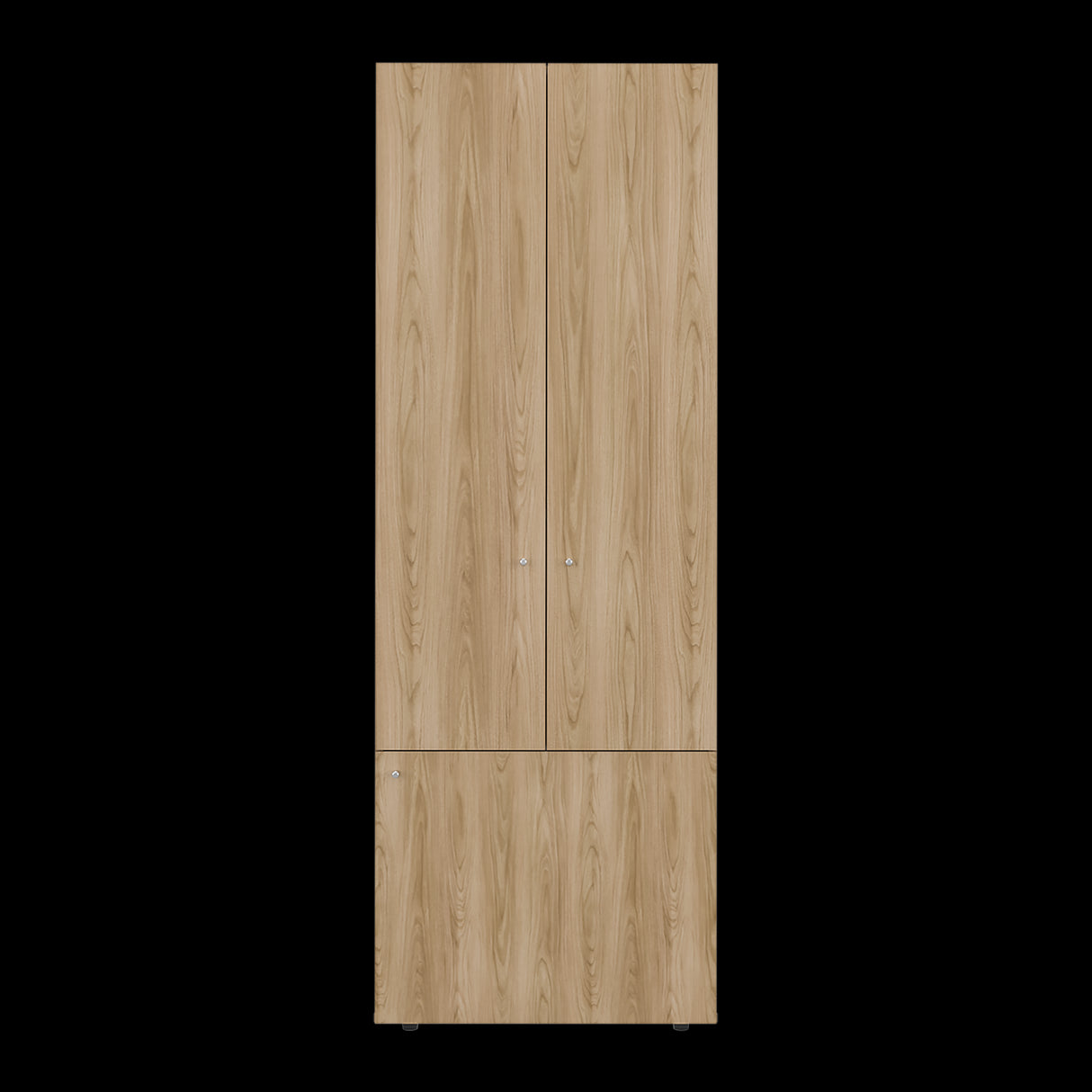 Closet Tuhogar Fresno y Blanco 60x170cm con Cuatro Compartimientos y con Tres Puertas - CLOSETS | Bylmo