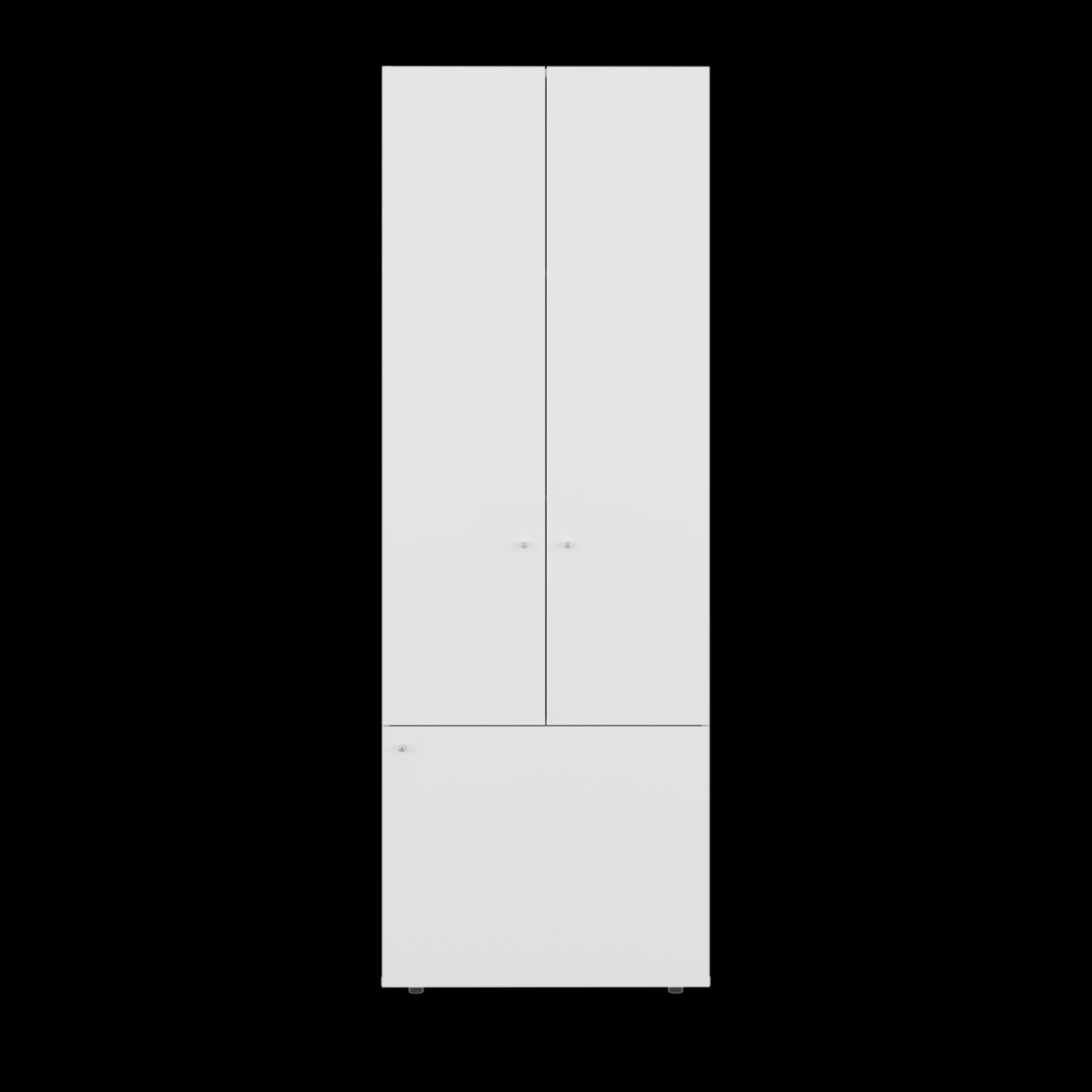 Closet Tuhogar Blanco 60x170cm con Cuatro Compartimientos y con Tres Puertas - CLOSETS | Bylmo