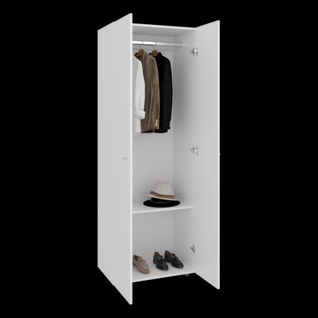 Closet Tuhogar Blanco 60x170cm con Tres Compartimientos y con Dos Puertas - CLOSETS | Bylmo