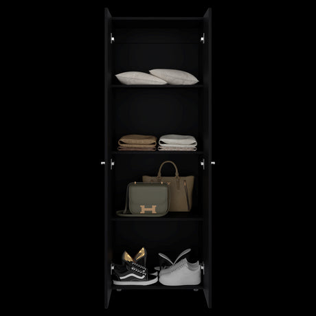 Closet Tuhogar Wengue 60x170cm con Cuatro Compartimientos y con Dos Puertas - CLOSETS | Bylmo